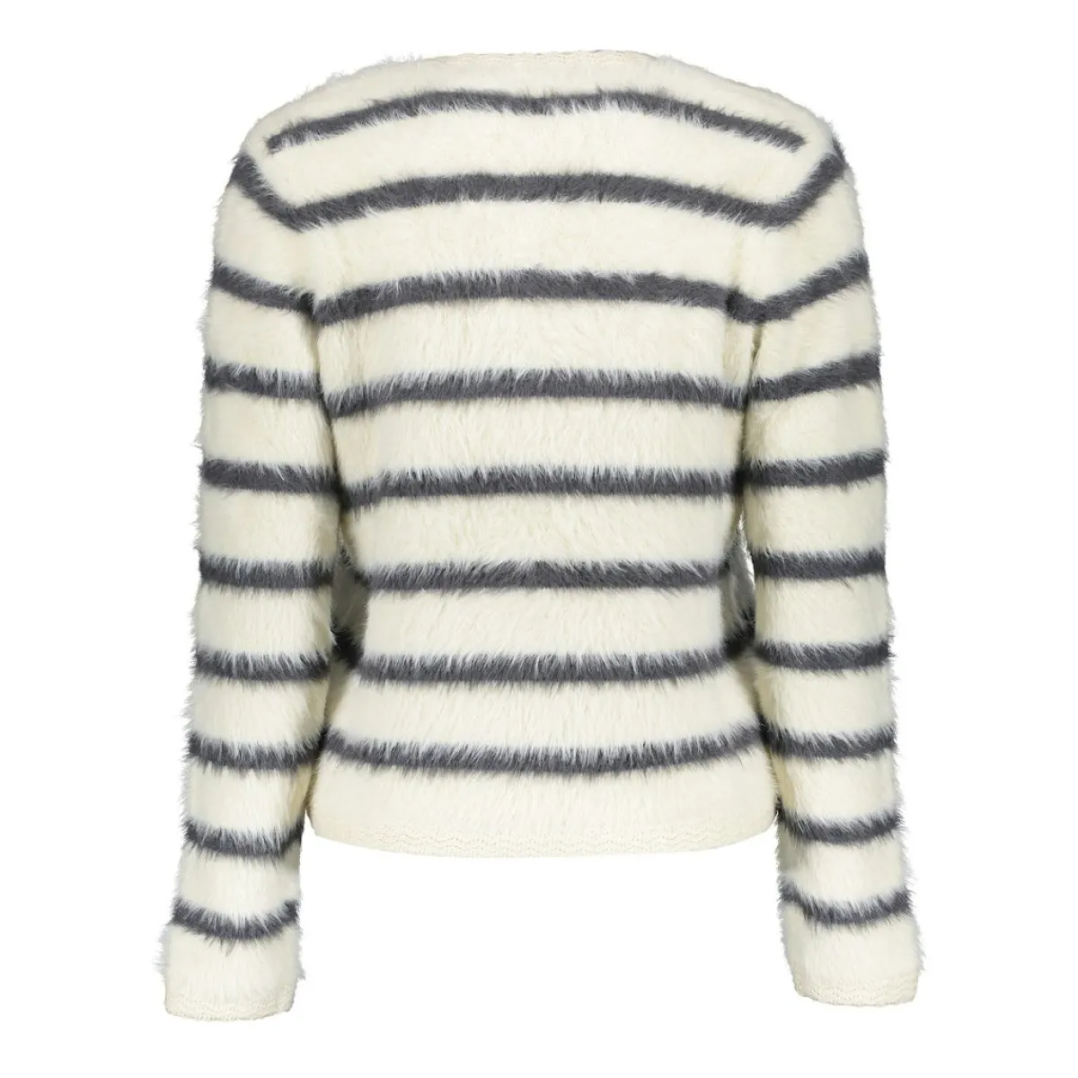 geisha-cardigan-stripe-hairy-64504-10-10-off-white-dark-grey-off-white-1 GEISHA-Cardigan stripe hairy-64504-10-10 Off-white/dark grey-OFF WHITE