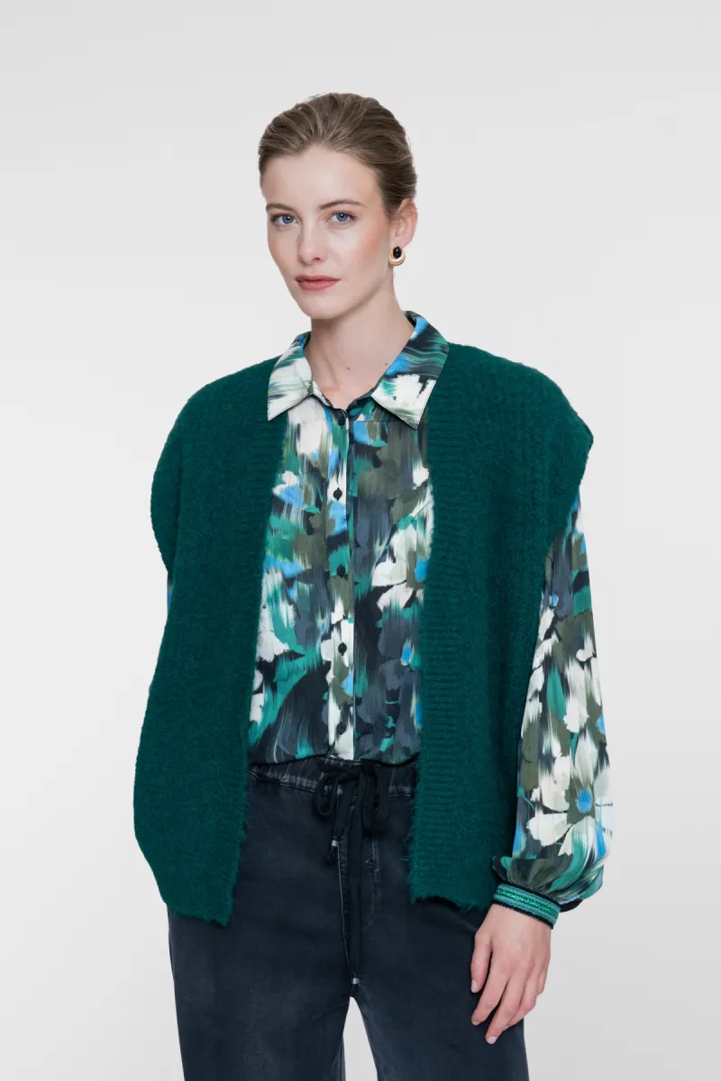 geisha-gilet-knitted-64534-29-515-emerald-groen-1 GEISHA-Gilet knitted-64534-29-515 Emerald-GROEN