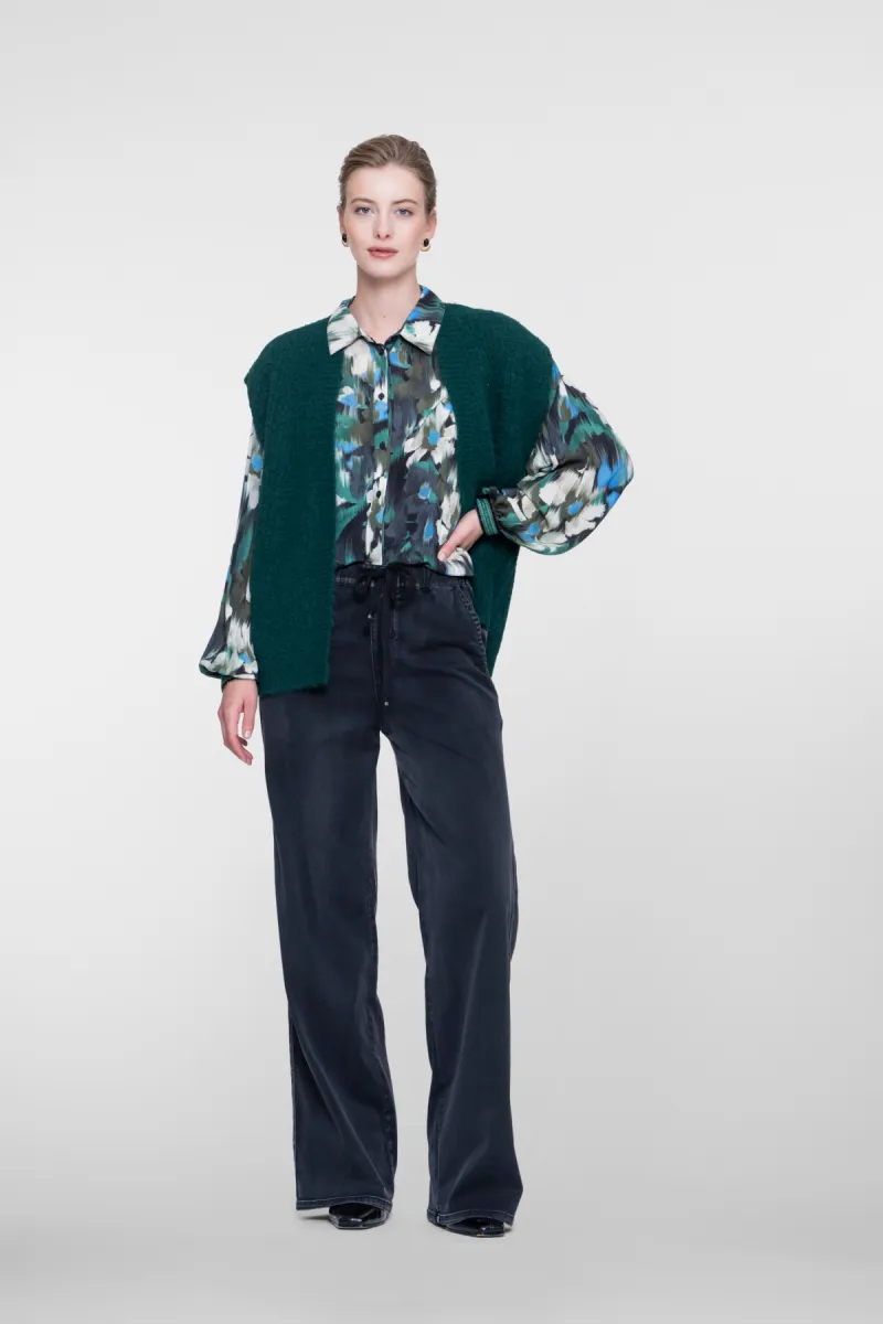 geisha-gilet-knitted-64534-29-515-emerald-groen-3 GEISHA-Gilet knitted-64534-29-515 Emerald-GROEN