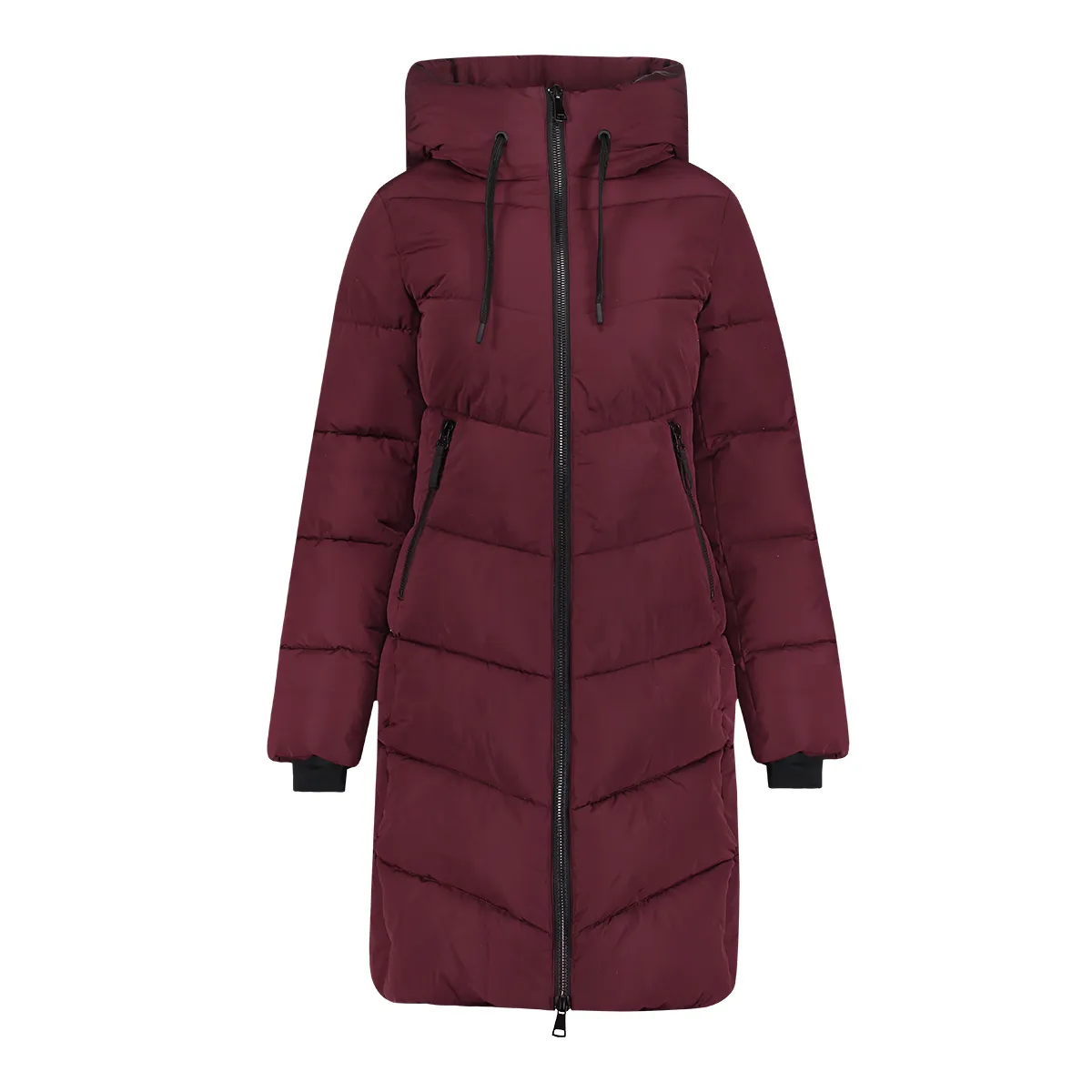 GEISHA-Jacket mid long-68534-18-480 Burgundy-BORDEAUX