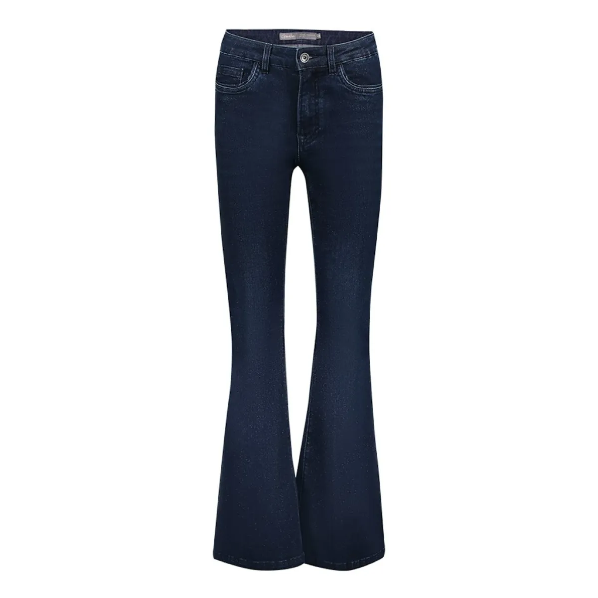 GEISHA-Jeans flair lurex-61536-10-880 Dark blue denim-DONKER BLAUW