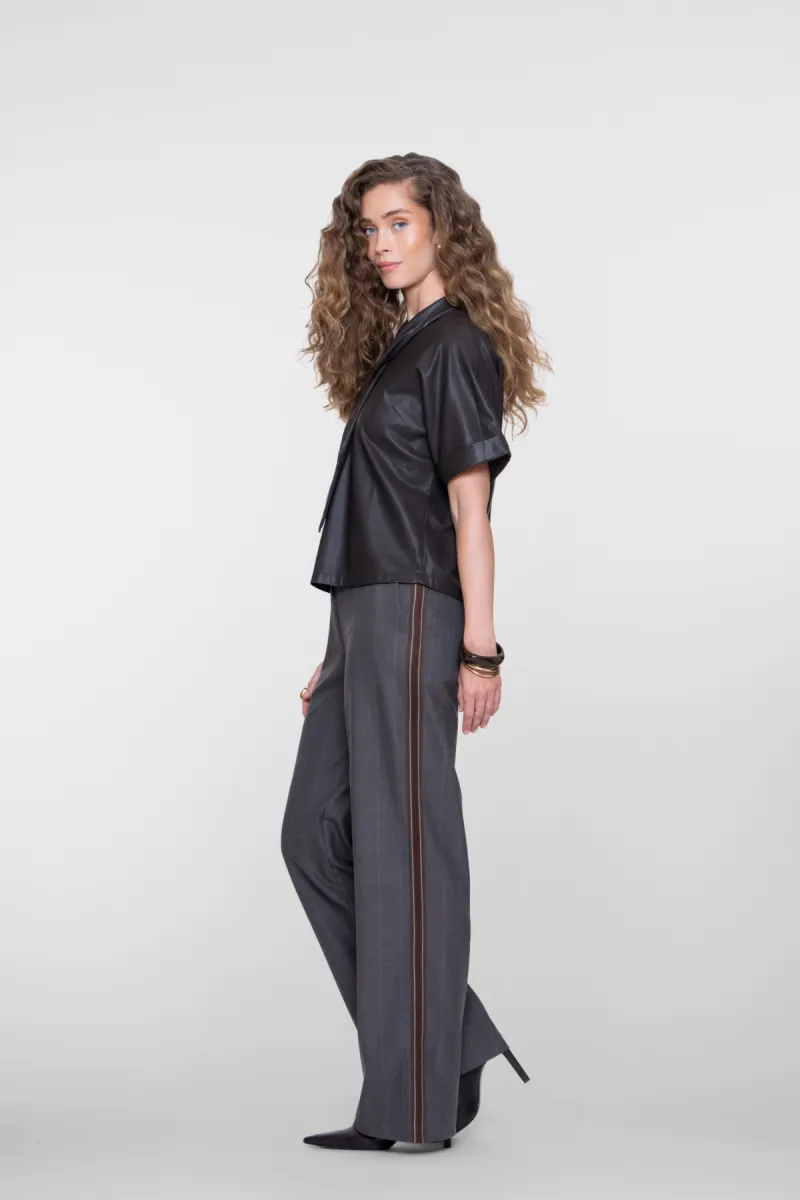 geisha-pants-pinstripe-tape-61503-10-775-brown-bruin-4 GEISHA-Pants pinstripe + tape-61503-10-775 Brown-BRUIN
