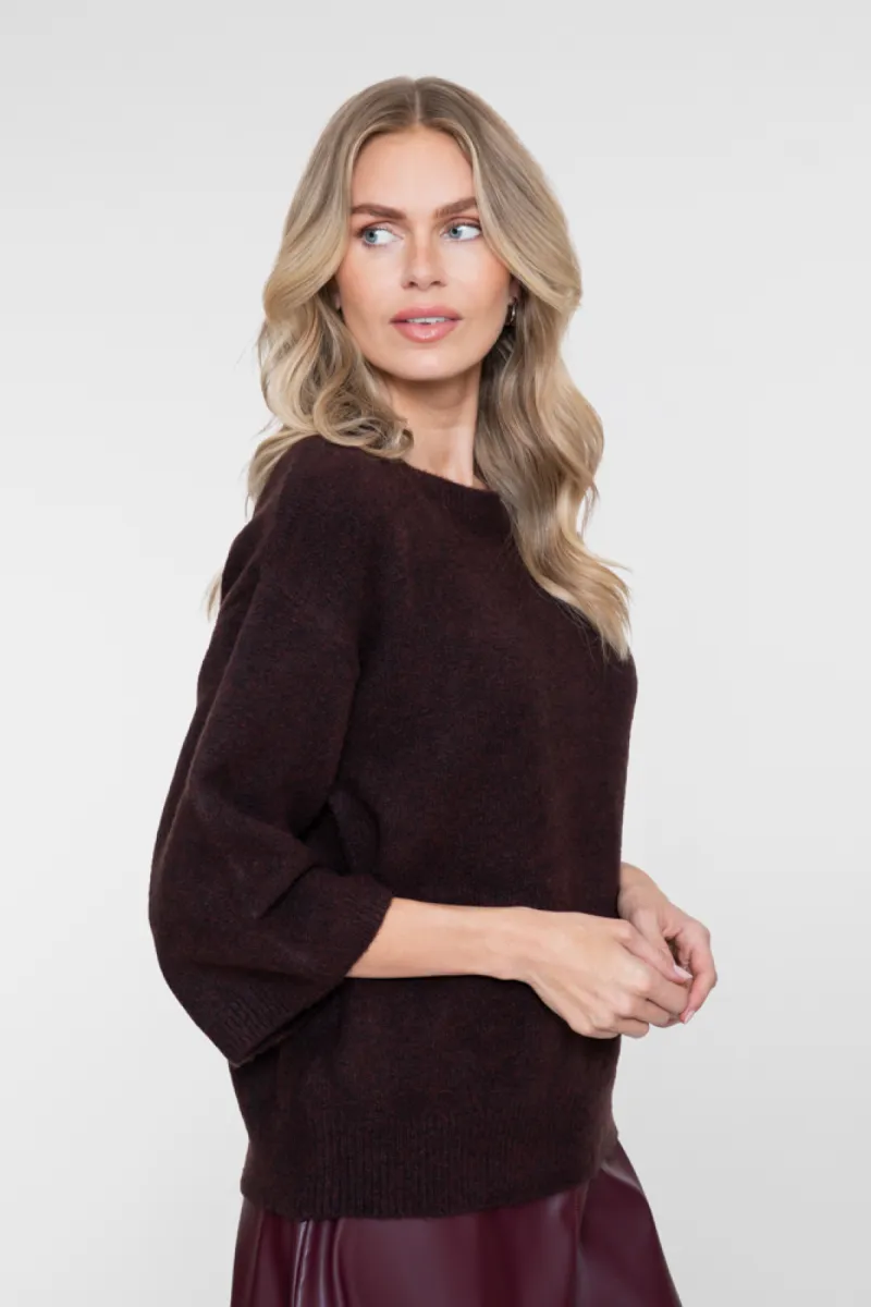 geisha-pullover-3-4-sleeves-64586-14-775-brown-zand-2 GEISHA-Pullover 3/4 Sleeves-64586-14-775 Brown-ZAND