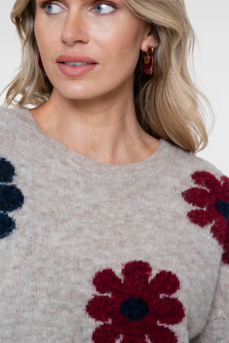 geisha-pullover-flowers-64506-10-720-sand-burgund-beige-4 GEISHA-Pullover flowers-64506-10-720 Sand/burgund-BEIGE