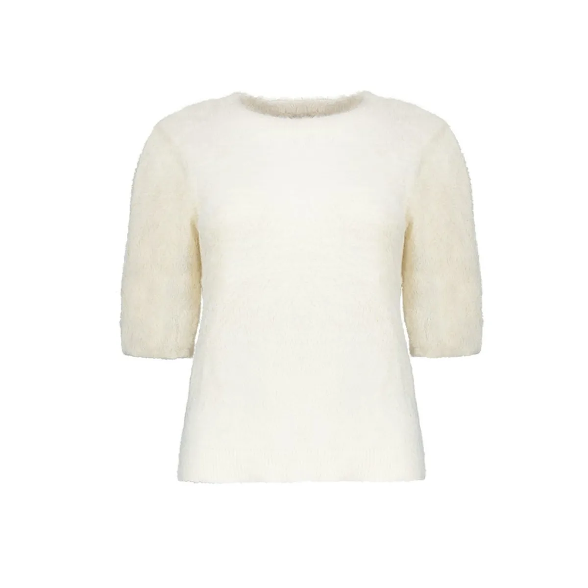 GEISHA-Pullover hairy shortsleeves-64537-29-10 Off-white-OFF WHITE