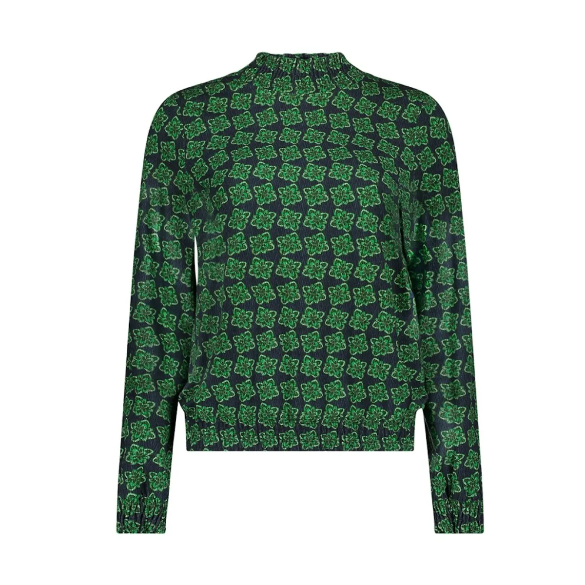 GEISHA-Top-62660-20-530 Green/navy-GROEN