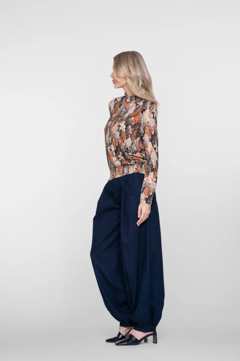 geisha-top-smock-aop-jersey-62535-60-999-black-orange-zwart-3 GEISHA-Top smock AOP jersey-62535-60-999 Black/orange-ZWART