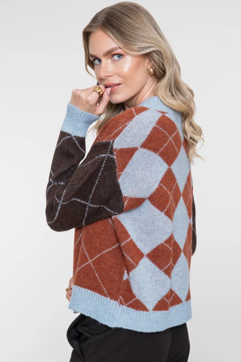 geisha-vest-argyle-64558-70-775-toffee-brown-bruin-3 GEISHA-Vest argyle-64558-70-775 Toffee/brown-BRUIN