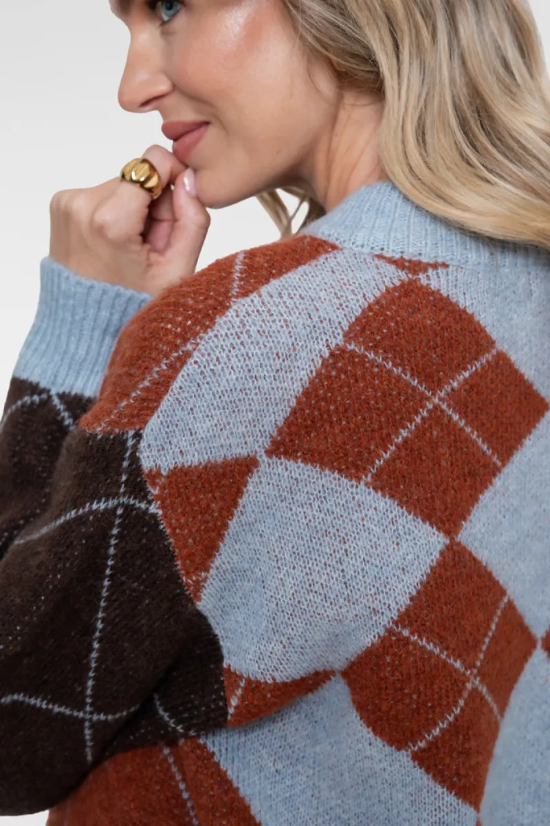 geisha-vest-argyle-64558-70-775-toffee-brown-bruin-4 GEISHA-Vest argyle-64558-70-775 Toffee/brown-BRUIN