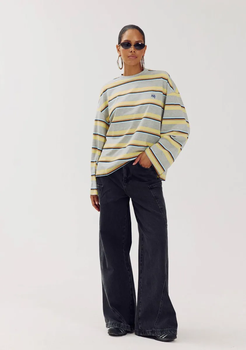 Harper & Yve-Tommy-AW6P613-1310 Grey Melee Stripe-GRIJS COMBINATIES