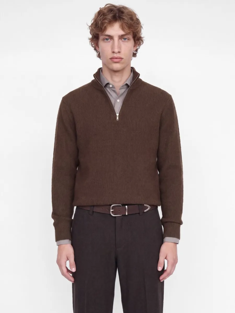 jack-jones-jprblawesley-knit-half-zip-bf-12305686-chocolate-martini-chocolade-1 JACK & JONES-JPRBLAWESLEY KNIT HALF ZIP BF-12305686-Chocolate martini-CHOCOLADE