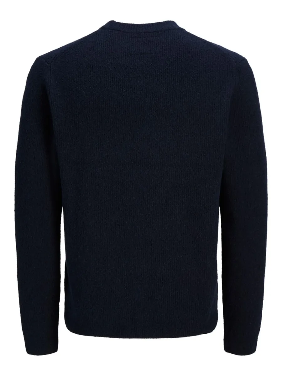 JACK & JONES-JPRBLAWESLEY KNIT MOCK NECK BF-12309363-Night sky-NAVY