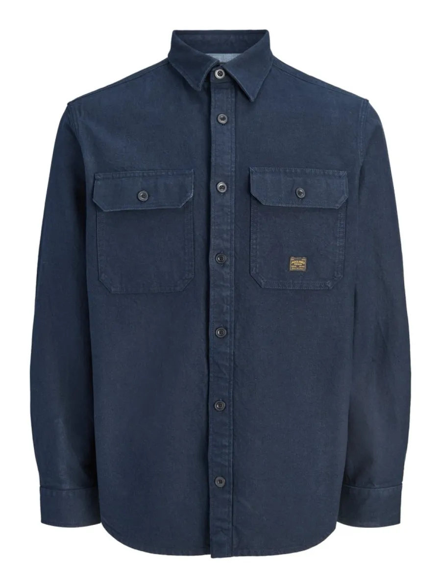 JACK & JONES-JPRBLUIVY SOLID L/S OVERSHIRT SN-12303624-Insignia blue-BLUE
