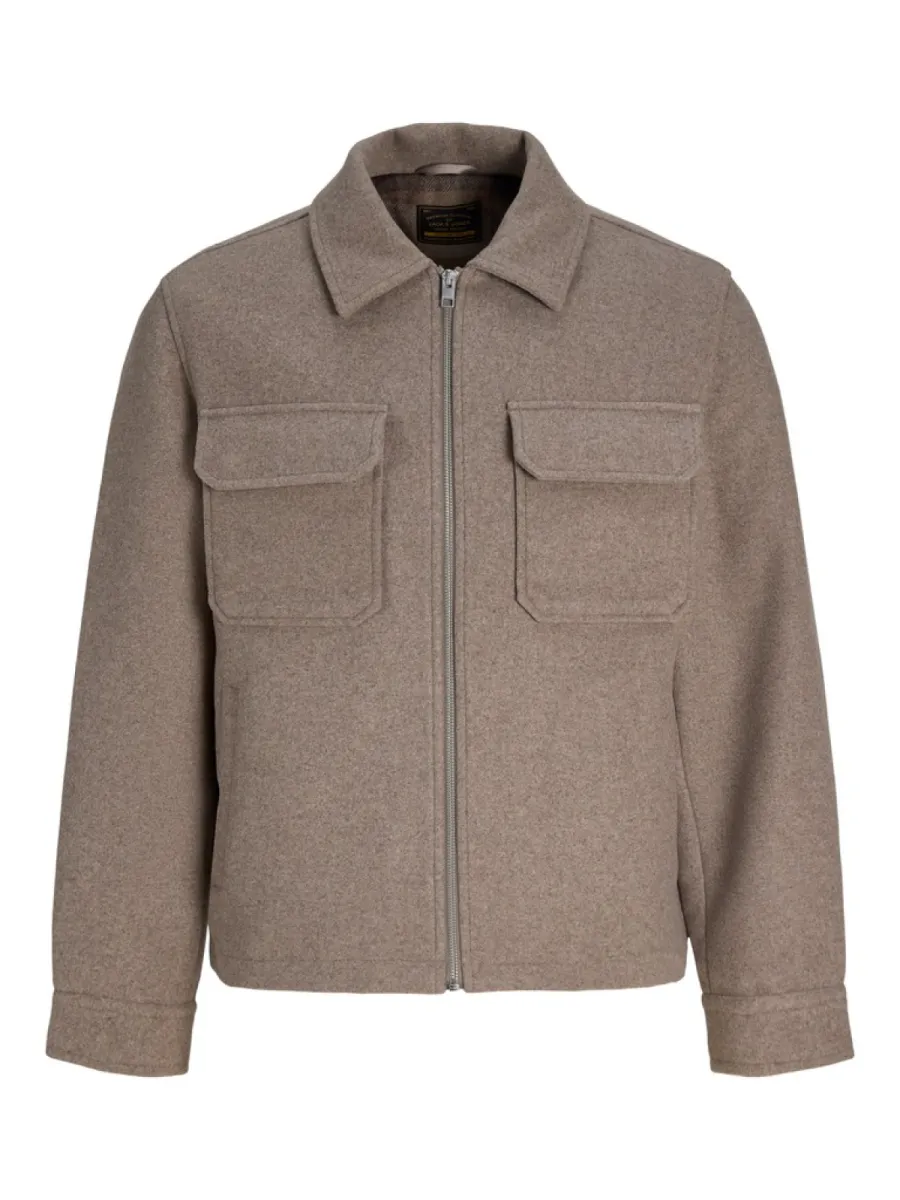 JACK & JONES-JPRBLUWAKEFIELD WOOL BLEND JACKET S-12300742-Greige-GRIJS