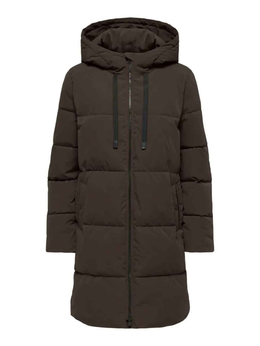 JDY-JDYBLAIR LONG HOOD PUFFER OTW SIJ-15376758-Chocolate Torte-CHOCOLADE