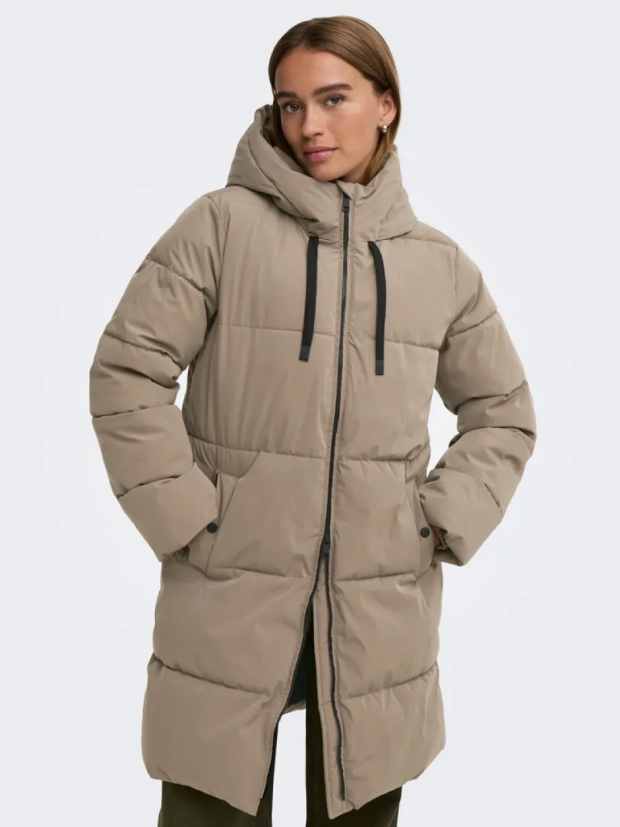 JDY-JDYBLAIR LONG HOOD PUFFER OTW SIJ-15376758-Walnut-BRUIN
