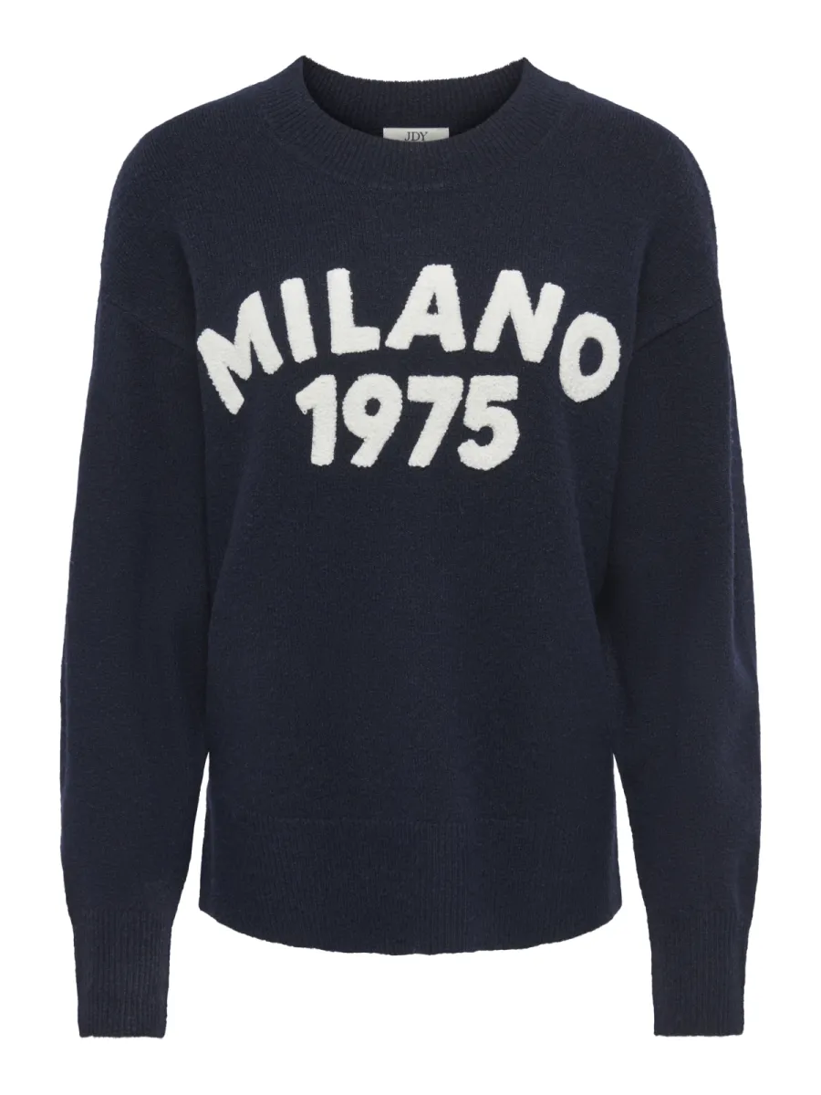 JDY-JDYCIAO L/S O-NECK PULLOVER KNT-15376534-Sky Captain-MARINE