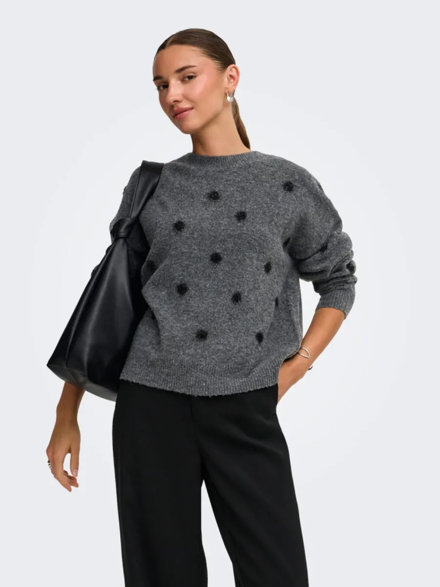 jdy-jdymelea-l-s-o-neck-pompom-pullover-15382894-dark-grey-melange-antraciet-3 JDY-JDYMELEA L/S O-NECK POMPOM PULLOVER-15382894-Dark Grey Melange-ANTRACIET
