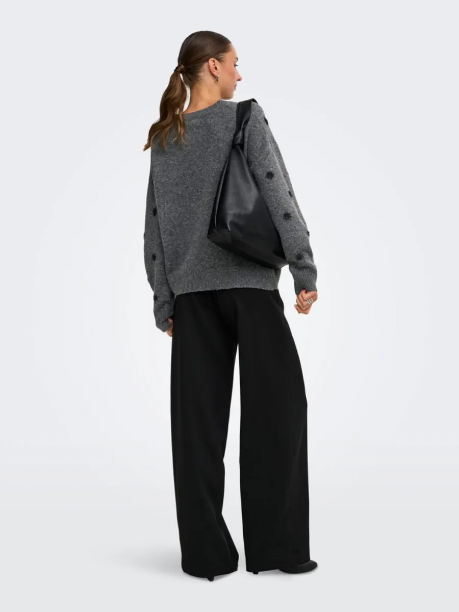 jdy-jdymelea-l-s-o-neck-pompom-pullover-15382894-dark-grey-melange-antraciet-5 JDY-JDYMELEA L/S O-NECK POMPOM PULLOVER-15382894-Dark Grey Melange-ANTRACIET