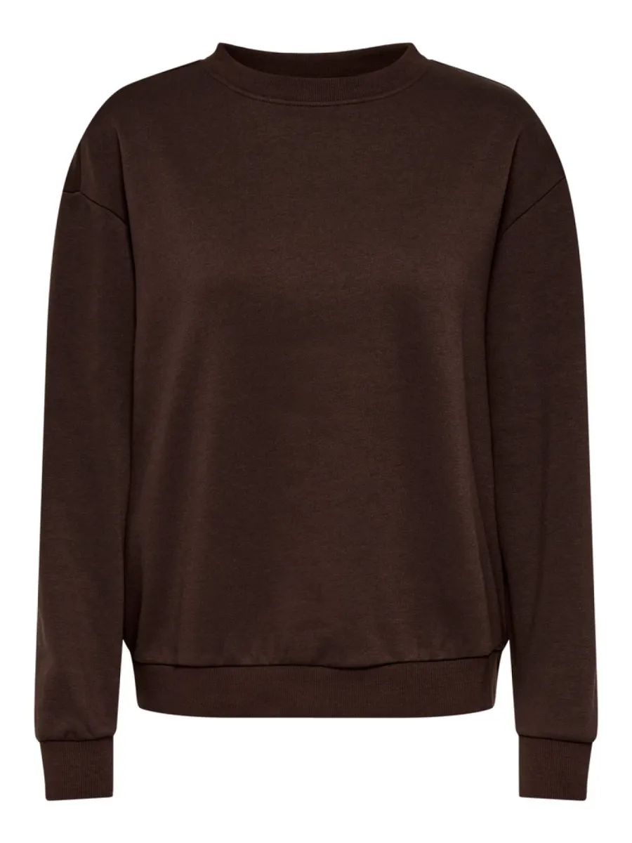 JDY-JDYNANNA LIFE L/S TEXT SWEAT JRS DI-15364514-Coffee Bean-CAFE