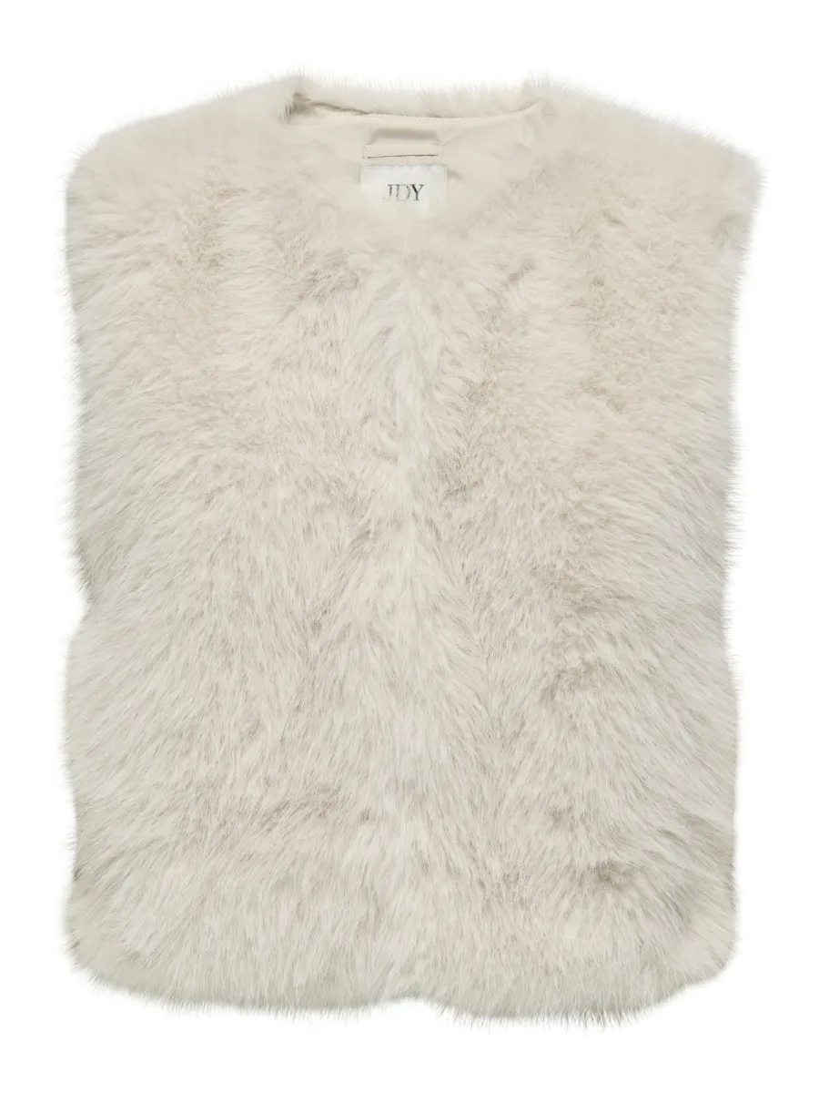 JDY-JDYORA FAUX FUR WAISTCOAT OTW SIE-15359348-Birch-CREME