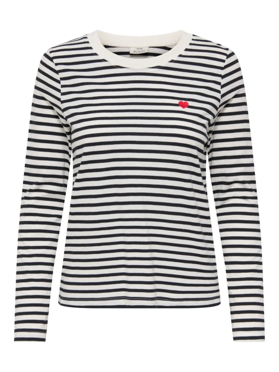 JDY-JDYPISA L/S PRINT TOP JRS NOOS-15359938-Cloud Dancer-CREME