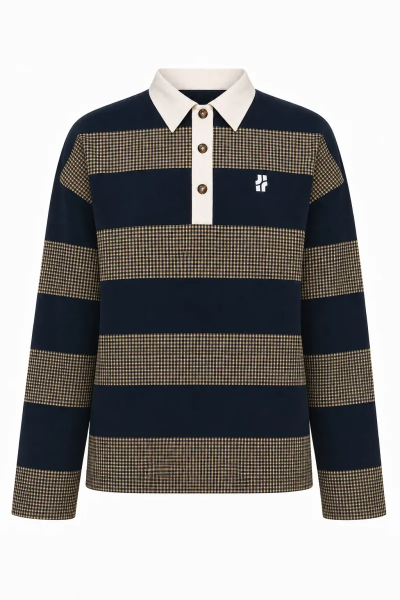 Jiji Studio Paris-Polo shane-JJ26C343-Bleu marine-MARINE