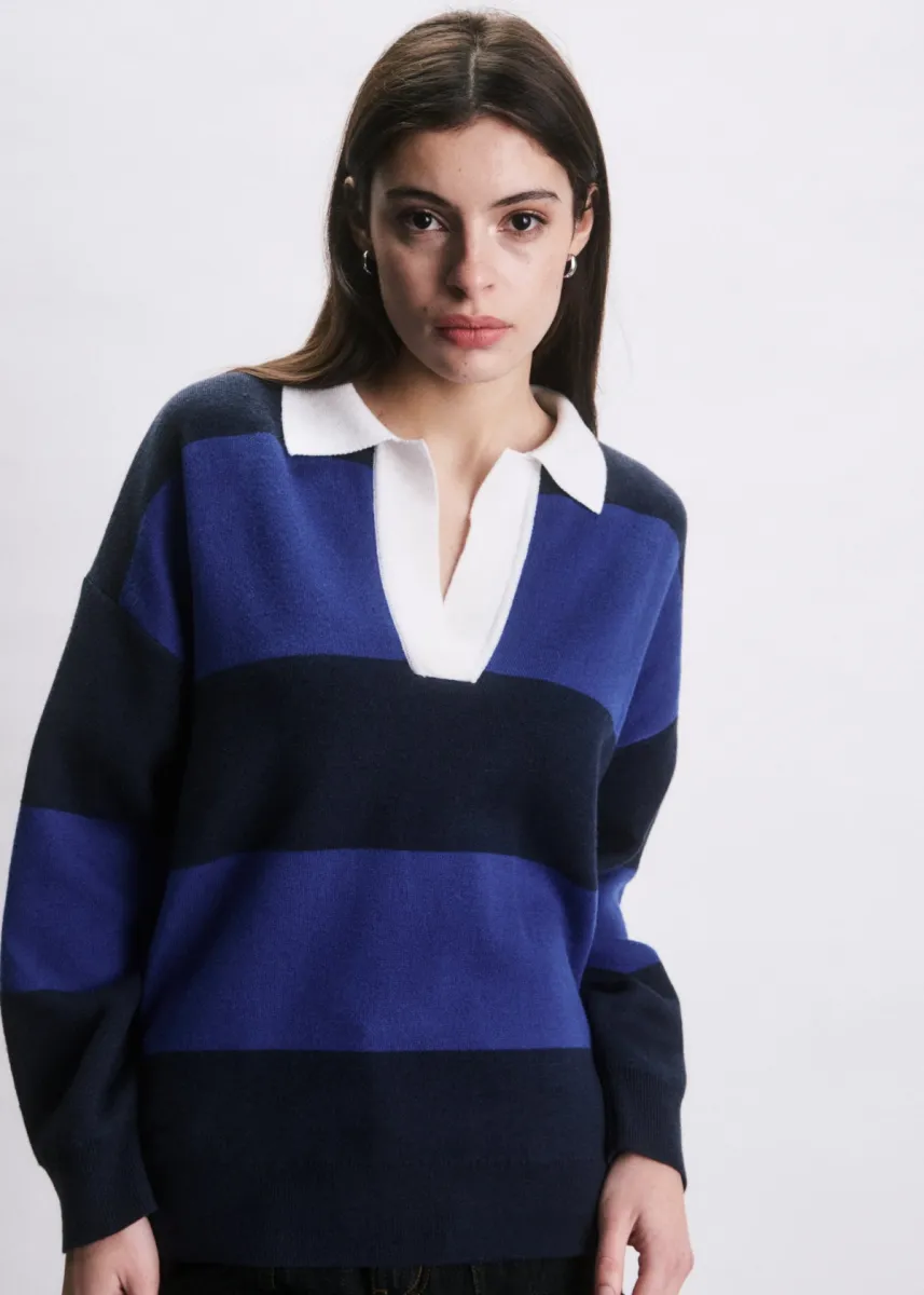 Jiji Studio Paris-Pull morgan-JJ26M478-Bleu marine-MARINE