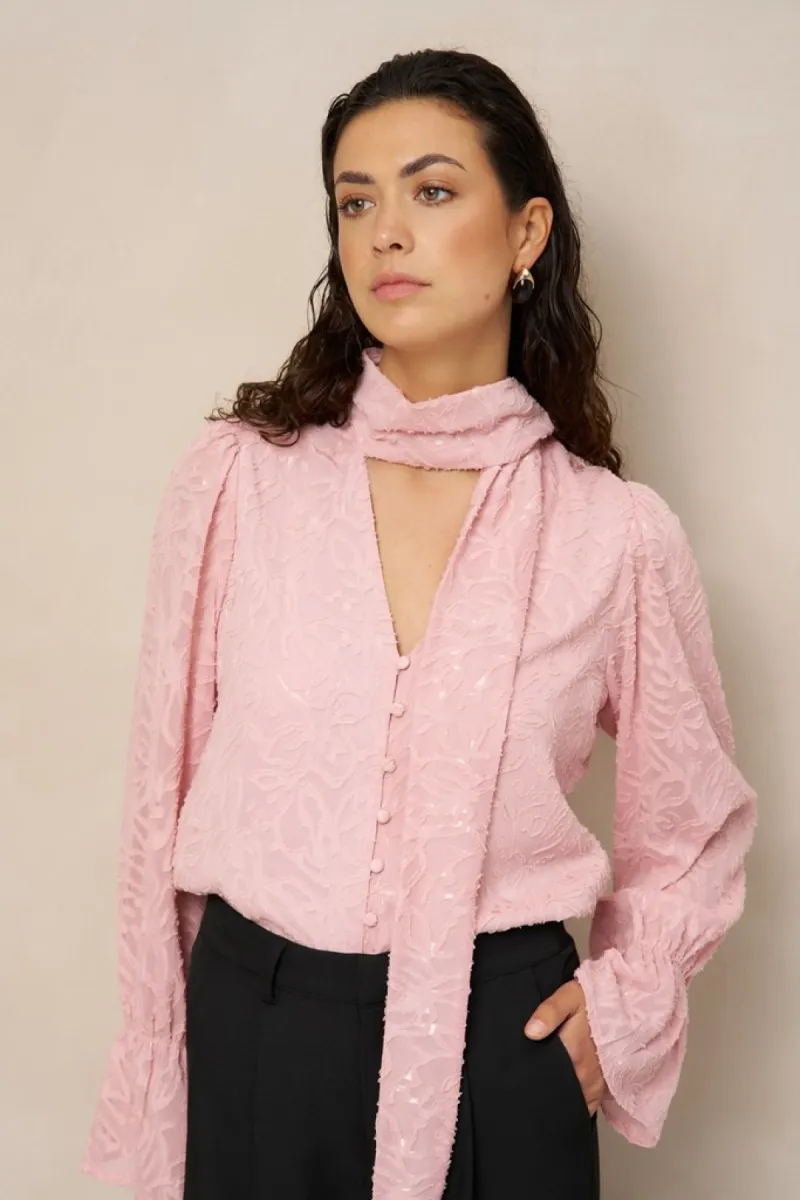 LOFTY MANNER-Blouse LM-RJ01.2-Rose-ROSE