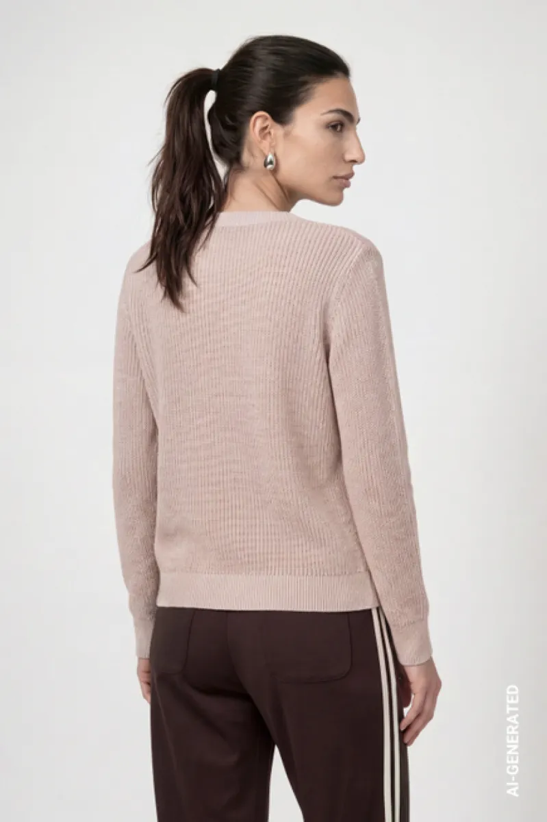 monari-basic-knitted-jumper-with-lurex-810129-590-cappuccino-cafe-5 Monari-Basic knitted jumper with lurex-810129-590 Cappuccino-CAFE