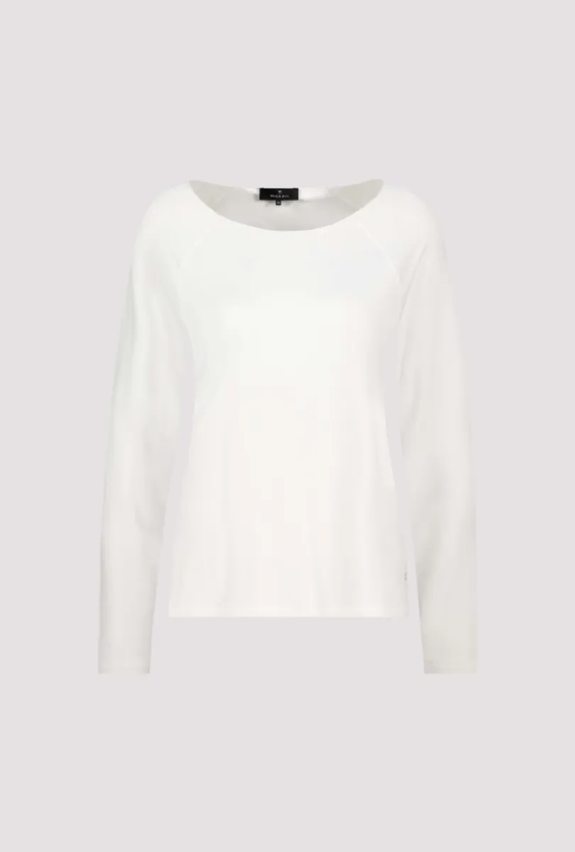 Monari-Basic long-sleeve shirt-810029-102 Off-white-OFF WHITE