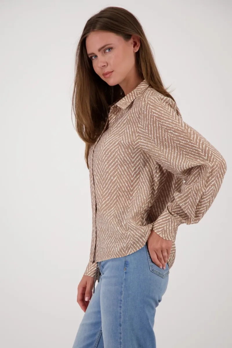monari-blouse-with-herringbone-pattern-809825-528-brown-sugar-pattern-bruin-4 Monari-Blouse with herringbone pattern-809825-528 Brown sugar pattern-BRUIN