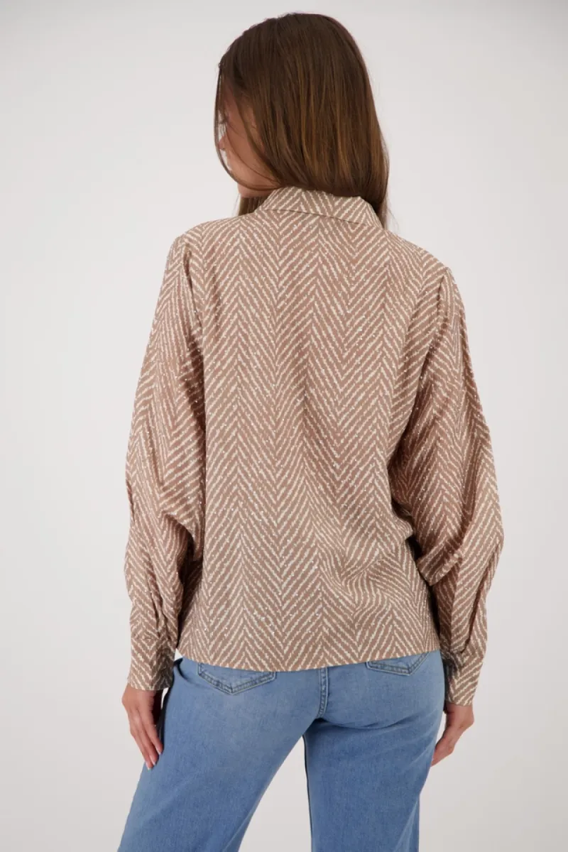 monari-blouse-with-herringbone-pattern-809825-528-brown-sugar-pattern-bruin-6 Monari-Blouse with herringbone pattern-809825-528 Brown sugar pattern-BRUIN