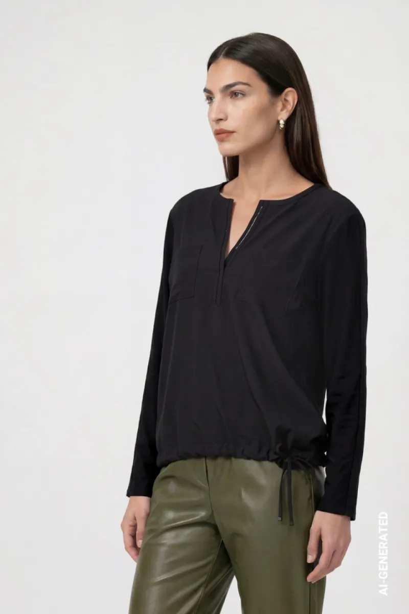 monari-blouse-with-jewelry-810104-999-black-zwart-3 Monari-Blouse with jewelry-810104-999 Black-ZWART
