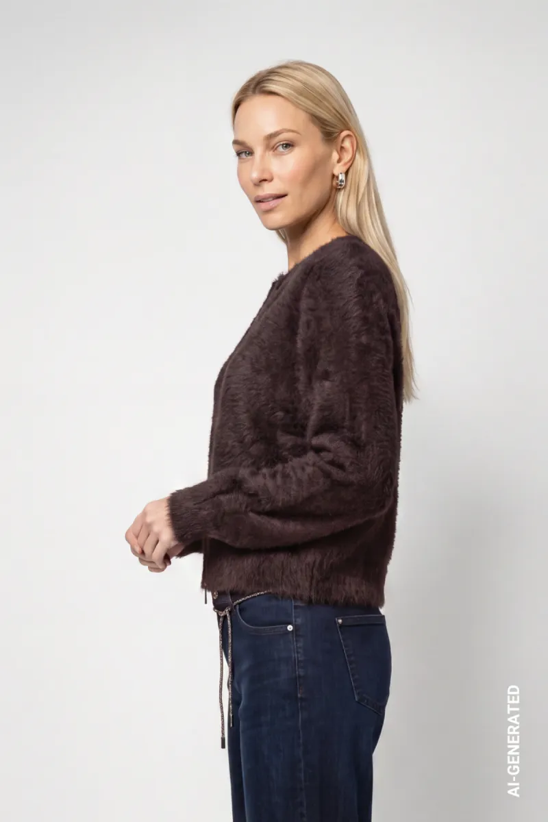 monari-cardigan-with-fluffy-texture-809985-567-black-coffee-cafe-2 Monari-Cardigan with fluffy texture-809985-567 Black coffee-CAFE