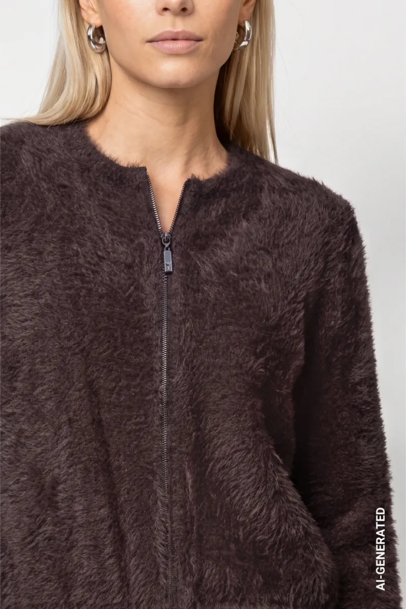 monari-cardigan-with-fluffy-texture-809985-567-black-coffee-cafe-3 Monari-Cardigan with fluffy texture-809985-567 Black coffee-CAFE