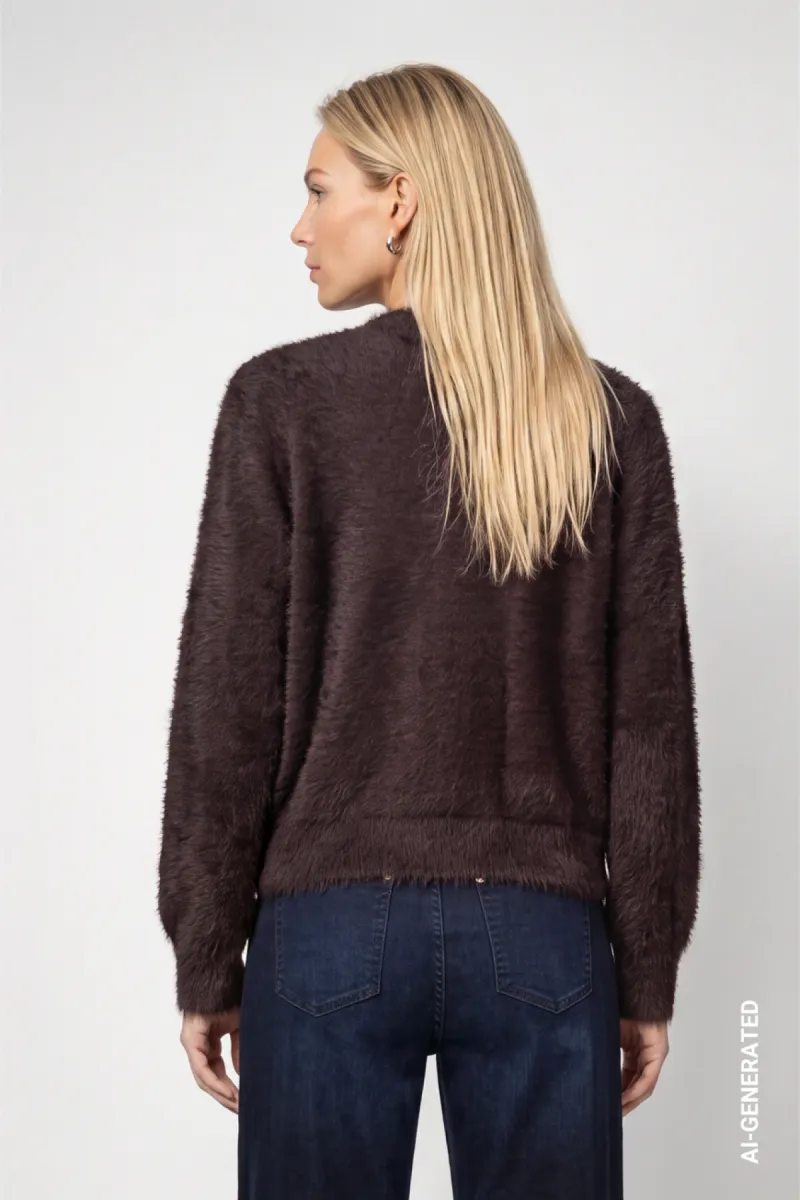 monari-cardigan-with-fluffy-texture-809985-567-black-coffee-cafe-5 Monari-Cardigan with fluffy texture-809985-567 Black coffee-CAFE