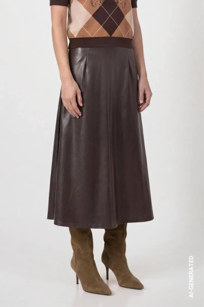 monari-faux-leather-skirt-809743-567-black-coffee-cafe-2 Monari-Faux leather skirt-809743-567 Black coffee-CAFE
