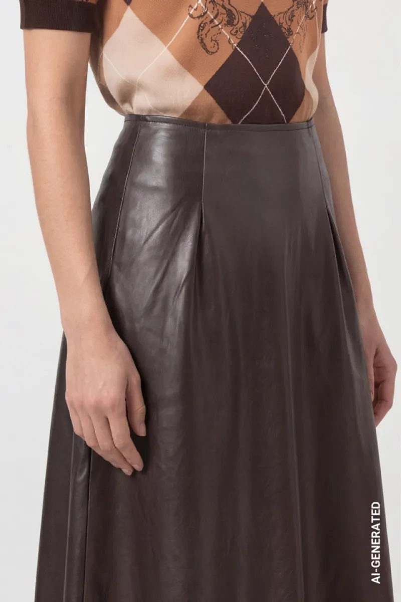 monari-faux-leather-skirt-809743-567-black-coffee-cafe-3 Monari-Faux leather skirt-809743-567 Black coffee-CAFE