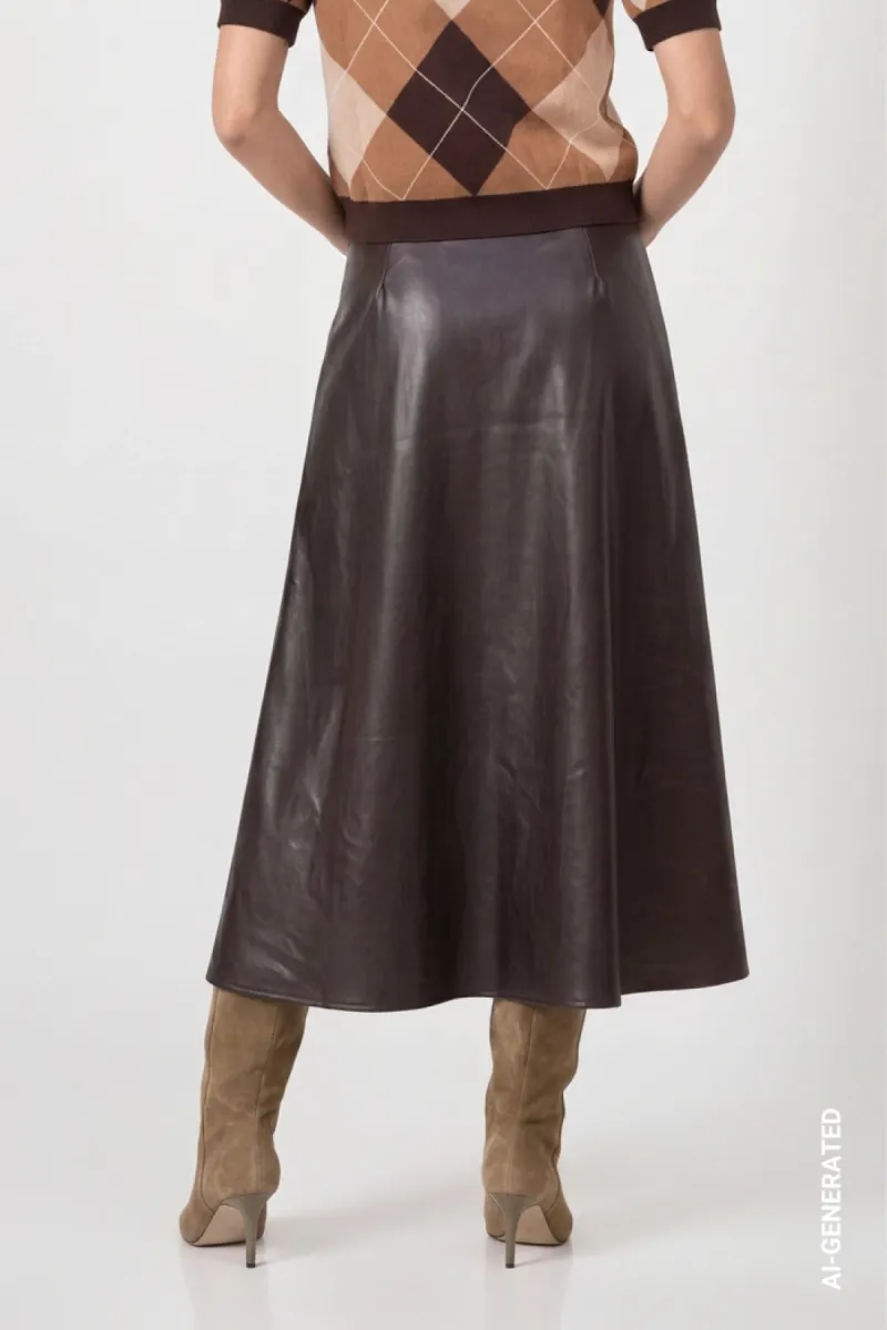monari-faux-leather-skirt-809743-567-black-coffee-cafe-4 Monari-Faux leather skirt-809743-567 Black coffee-CAFE