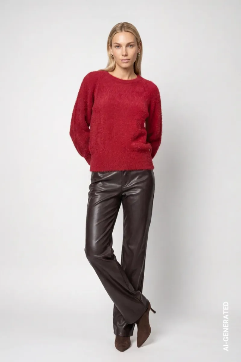 monari-fluffy-jumper-810072-319-red-dahlia-rood-2 Monari-Fluffy jumper-810072-319 Red dahlia-ROOD