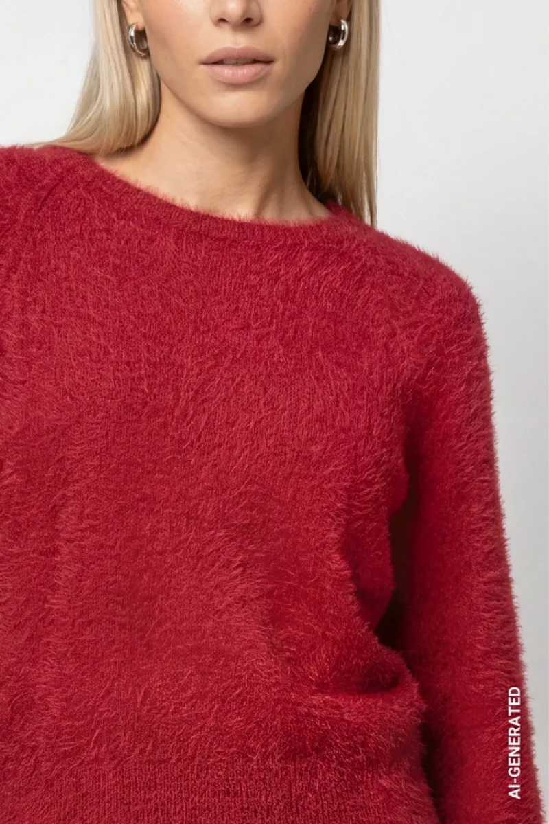 monari-fluffy-jumper-810072-319-red-dahlia-rood-3 Monari-Fluffy jumper-810072-319 Red dahlia-ROOD