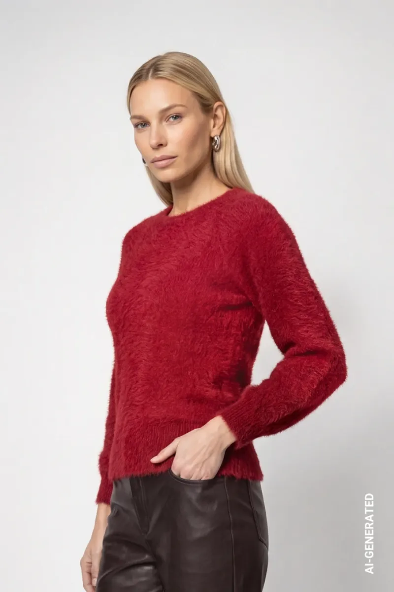 monari-fluffy-jumper-810072-319-red-dahlia-rood-4 Monari-Fluffy jumper-810072-319 Red dahlia-ROOD