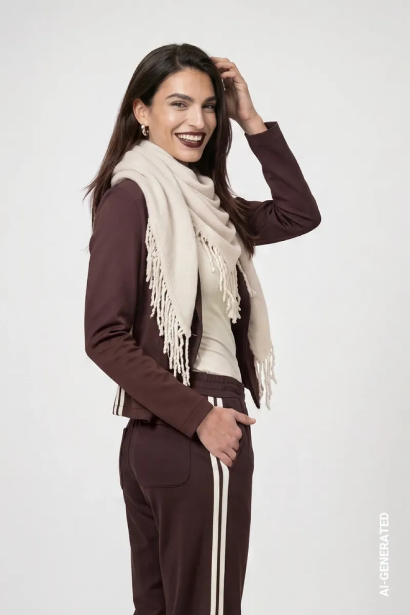 monari-fringed-scarf-810094-160-antique-white-beige-3 Monari-Fringed scarf-810094-160 Antique white-BEIGE