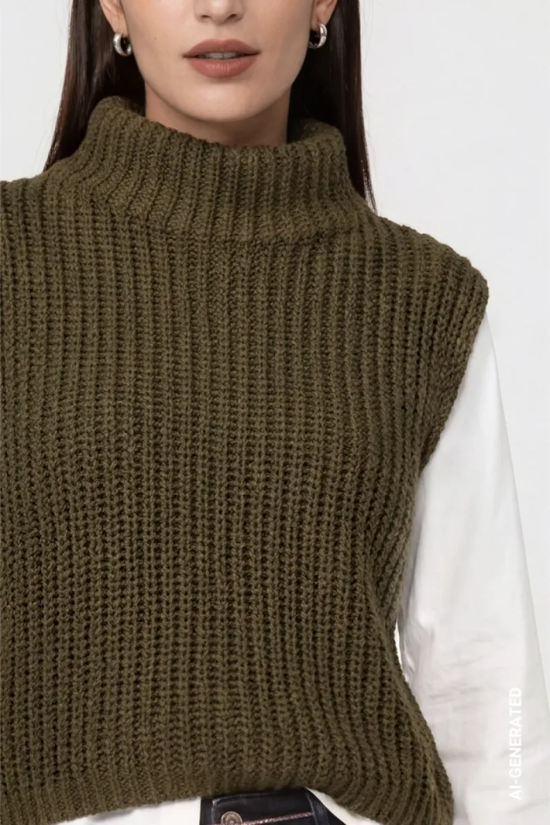 monari-knitted-jumper-vest-809984-618-olive-olijf-4 Monari-Knitted jumper vest-809984-618 Olive-OLIJF