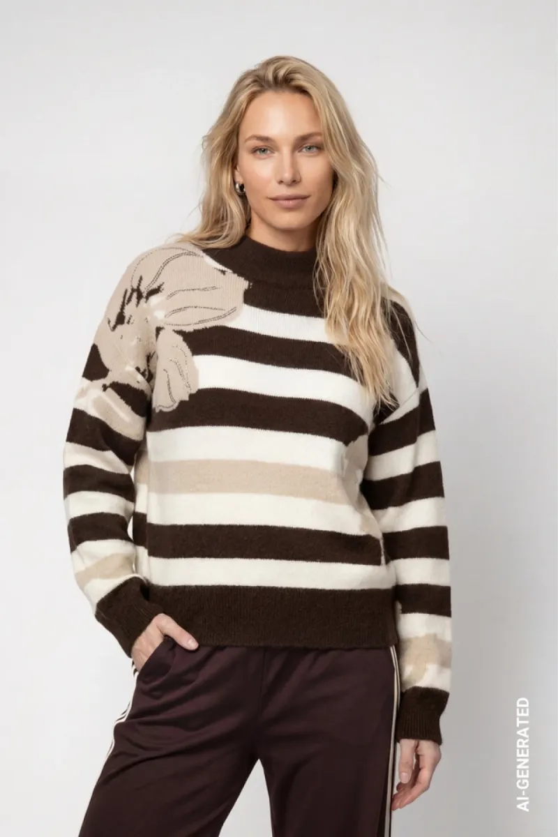 monari-knitted-jumper-with-a-soft-texture-809933-593-cappuccino-melange-cafe-1 Monari-Knitted jumper with a soft texture-809933-593 Cappuccino melange-CAFE