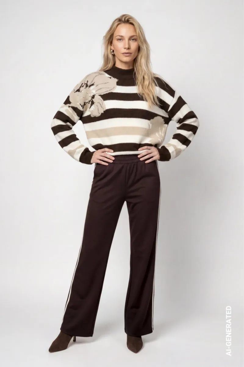 monari-knitted-jumper-with-a-soft-texture-809933-593-cappuccino-melange-cafe-3 Monari-Knitted jumper with a soft texture-809933-593 Cappuccino melange-CAFE