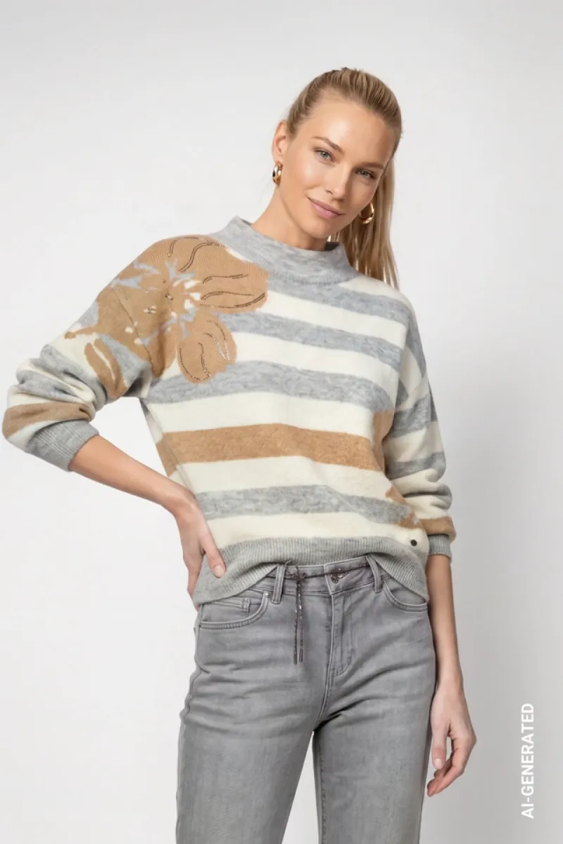 monari-knitted-jumper-with-a-soft-texture-809933-849-light-grey-melange-licht-parel-grijs-1 Monari-Knitted jumper with a soft texture-809933-849 Light grey melange-LICHT-/PAREL GRIJS