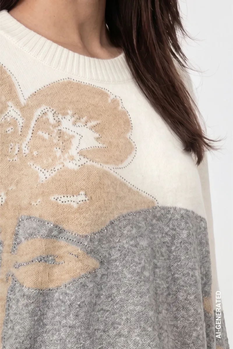 monari-knitted-jumper-with-intarsia-pattern-809965-849-light-grey-melange-licht-parel-grijs-4 Monari-Knitted jumper with intarsia pattern-809965-849 Light grey melange-LICHT-/PAREL GRIJS