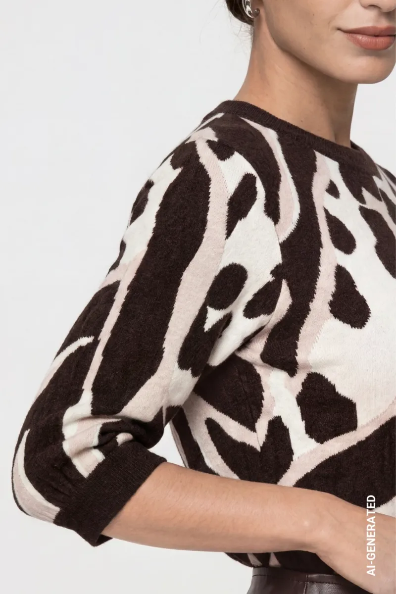 monari-knitted-jumper-with-leopard-tiger-pattern-mix-810069-569-black-coffee-pattern-cafe-3 Monari-Knitted jumper with leopard-tiger pattern mix-810069-569 Black coffee pattern-CAFE